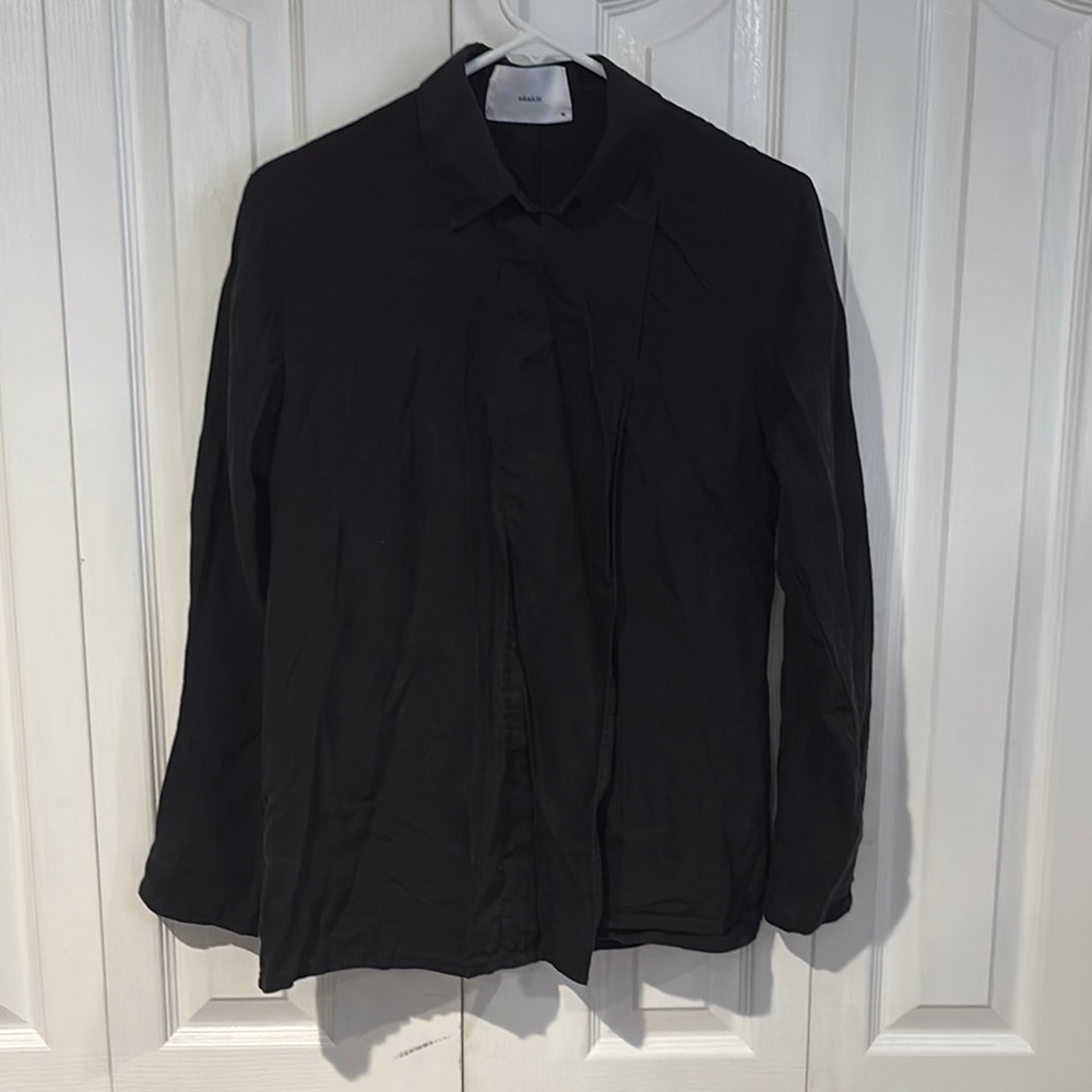 Women's Black Button Down Shirt